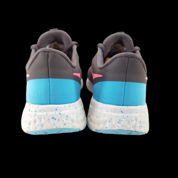 Nike Revolution 5 Shoes Womens 8 Gray Blue Athletic Running Walking Lace Up - Picture 3 of 11